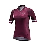 Santic Maillot Ciclista Mujer Top Ciclismo Bicicleta Bici Transpirable Secado Rápido Reflectante Jersey Ciclista Andrea Púrpura EU M