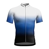 Beokeuioe Camiseta de ciclismo de montaña para bicicleta de montaña, material transpirable, secado rápido, jersey para adultos, secado rápido, B blanco., M