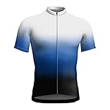 Beokeuioe Camiseta de ciclismo de montaña para bicicleta de montaña, material transpirable, secado rápido, jersey para adultos, secado rápido, B blanco., M