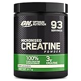 Optimum Nutrition Creatina Monohidrato Micronizada, Creatina en Polvo, Suplementos Deportivos para Rendimiento, Sin Sabor, 93 Porciones, 317g, Embalaje Puede Variar