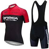 Wanty Maillot Ciclismo Hombre Verano Manga Corta + Culotte Corto con Tirantes 19D Gel Acolchado Equipos