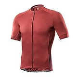 Santic Maillot Ciclista Hombre Top Ciclismo Bicicleta Bici Transpirable Secado Rápido Jersey Ciclista Yorkson Rojo EU M