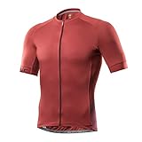 Santic Maillot Ciclista Hombre Top Ciclismo Bicicleta Bici Transpirable Secado Rápido Jersey Ciclista Yorkson Rojo EU M