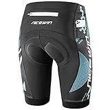 NICEWIN Pantalones Cortos de Ciclismo para Hombre con Almohadilla Pantalones Bicicleta Acolchada con Gel 4D Cortos MTB Bicicleta Pantalones Cortos Transpirables