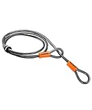 Kryptonite Kryptoflex - Cable de seguridad, color Plata / Naranja - 213 cm, Ø 10 mm