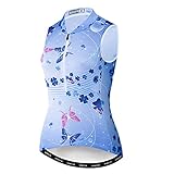 Hotlion Maillot de ciclismo para mujer de verano, camiseta de ciclismo profesional, media cremallera 23bcf3001 L