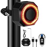 zerotop Alarma Inalámbrica De Bicicleta Motocicleta, Antirrobo Alarma Bicicleta Impermeable con Luces Traseras, Alarma De Bicicleta Recargable con Control Remoto,Alarma Motocicleta 110 dB Súper Fuerte