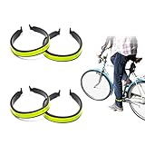 LIUJZZJ 2 Pares Clips para Pantalones De Ciclismo Clips Reflectantes Elásticos de Bicicleta Reflectantes Pinzas de Pantalones de Ciclista Clips de PVC