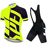 LLYY Traje Equipacion Ciclismo Hombre Verano Pantalones Cortos，Ropa de Ciclismo 20D Gel Pad Shorts Bike Jersey Set Ropa para hombre-A05_XL