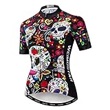 Weimostar - Maillot de ciclismo para mujer, ideal para modalidad de montaña y carretera (transpirable, manga corta), Mujer, 1, XL