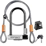 Kryptonite (001973/001683 ANTIRROBO U KRYPTOLOK Mini-7 w/Flex Cable Y FLEXFRAME Bracket (82x178) Candado, Calidad, Gris