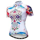 PSPORT Ciclismo ropa de las mujeres de verano Bicicletas de verano, camisetas de ciclismo de montaña, manga corta y ropa de ciclismo reflectante 3 bolsillos S-2XL, Cf2059, M