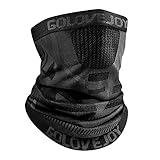 ENONEO Calentador de Cuello Mascarilla Moto para Hombre Mujer Alta Elasticidad Braga Cuello Ciclismo Termica Transpirable Pasamontañas Esqui Bandana Cuello Bufanda para Running Bicicleta (Negro)